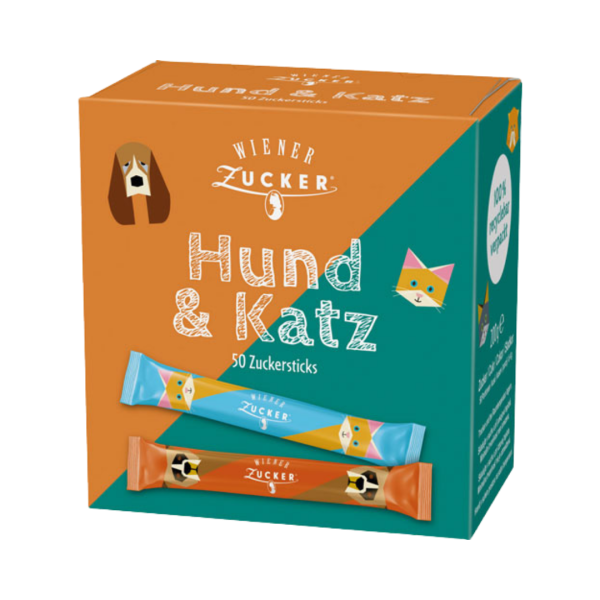 Wiener Zucker Hund und Katz Zuckersticks, 50 Sticks a 4 g